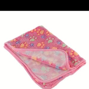 1 pc luxury dog paw print blanket size small